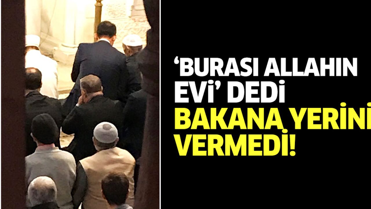 Vatandaş, Bakan Kurum'a camide yerini vermedi