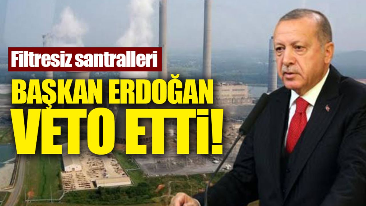 Filtresiz santralleri başkan Erdoğan veto etti