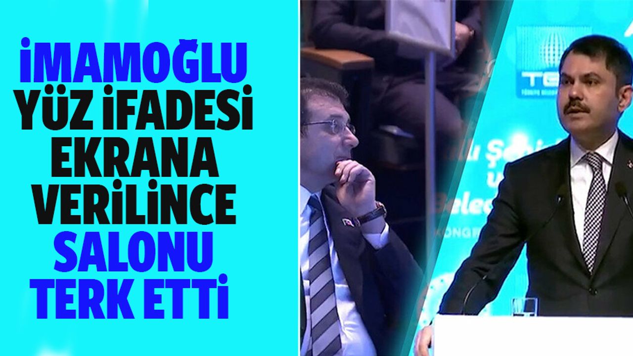 İmamoğlu, yüz ifadesi ekrana verilince salonu terk etti