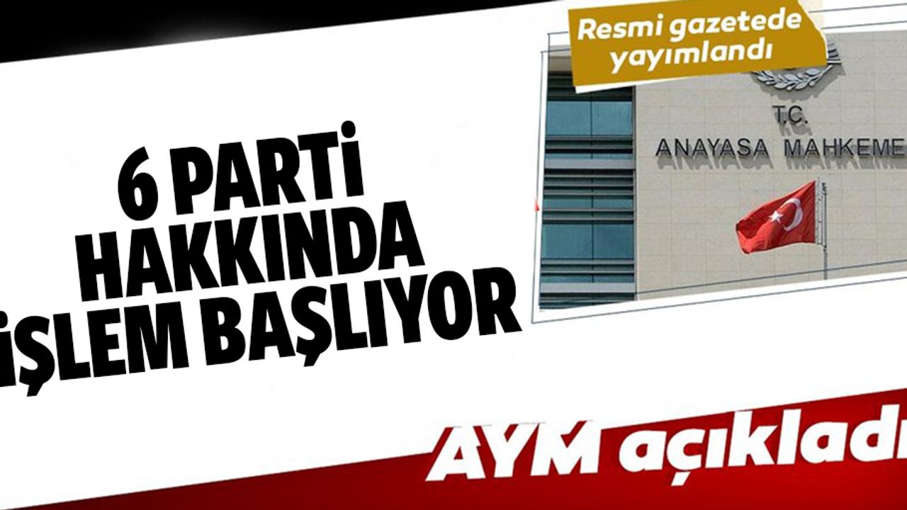 6 siyasi parti hakkında suç duyurusu