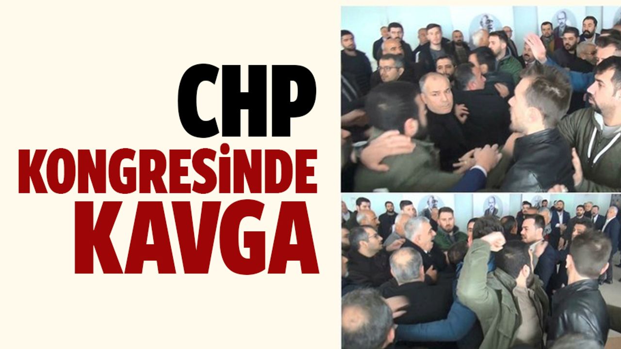CHP kongresinde arbede! Çevik kuvvet salona girdi