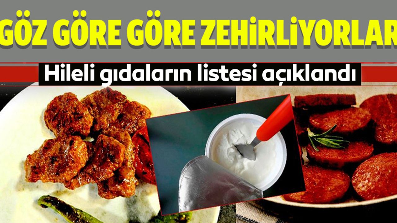 Hileli gıdaların listesi açıklandı