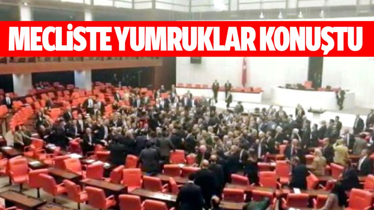 Mecliste yumruklar konuştu