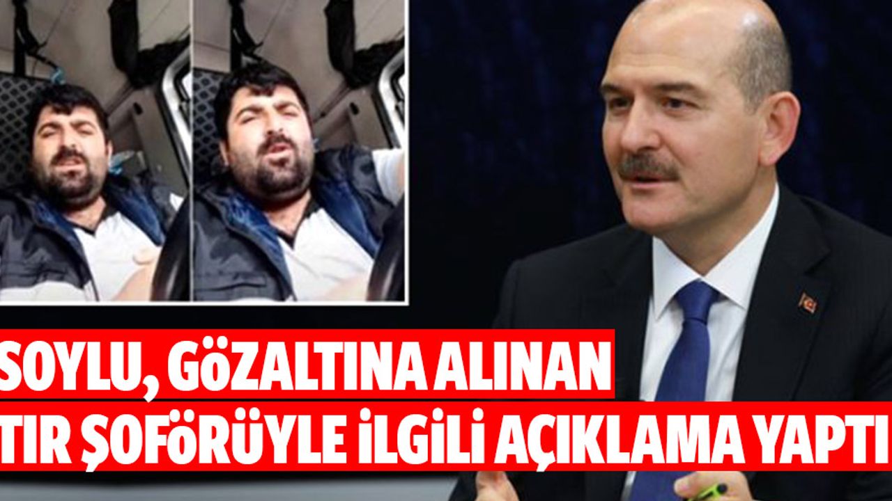 Soylu, gözaltına alınan tır şoförüyle ilgili açıklama yaptı