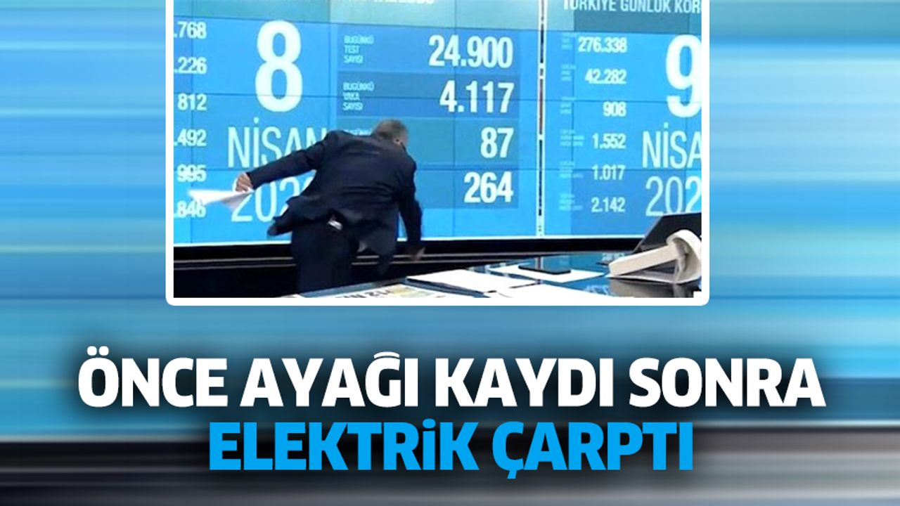 Sunucu Erem Şentürk'ü önce elektrik çarptı, sonra ayağı kaydı