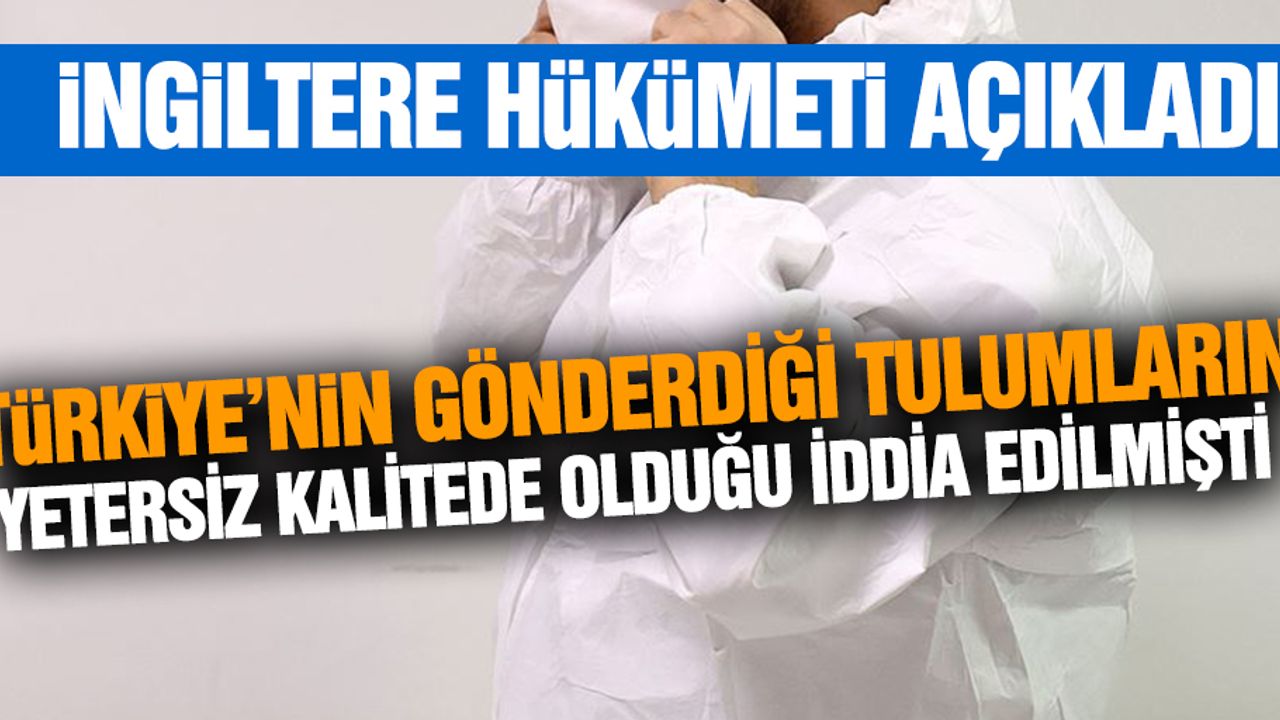 “Türk yetkililerin temin ettiği 68 bin tulumun tamamı kalite testlerini geçti”