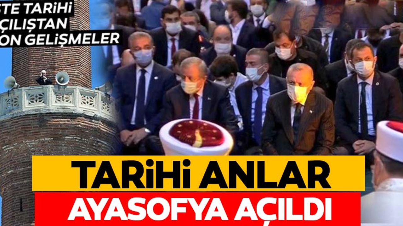 Ayasofya Camisi'nde 86 yıl sonra ilk Cuma namazı kılındı