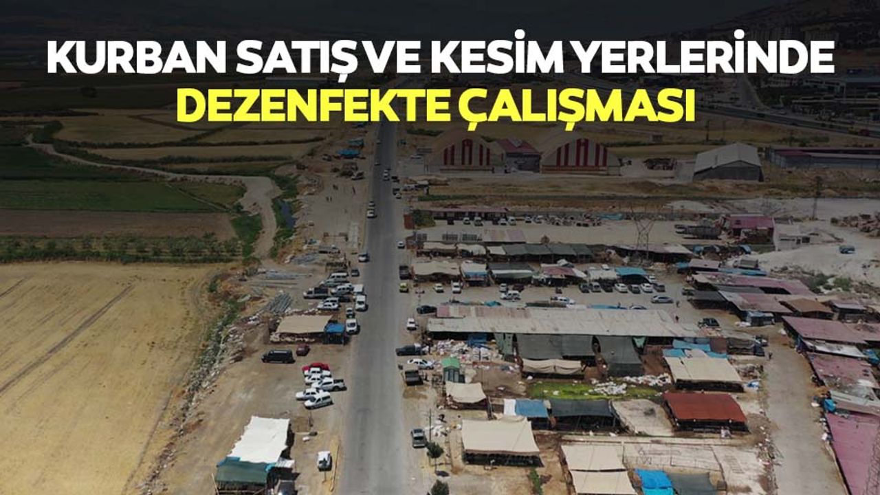 Kurban satış ve kesim yerlerinde dezenfekte çalışması