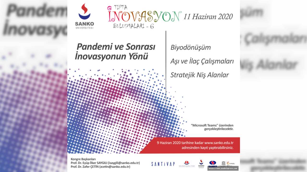 Pandemi Ve Sonrası İnovasyonun Yönü Konulu Uluslararası Sanal Kongre Düzenleniyor