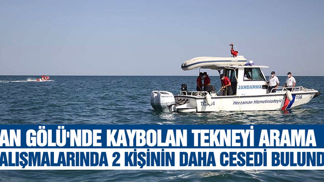 Van Gölü'nde kaybolan tekneyi arama çalışmalarında 2 kişinin daha cesedi bulundu