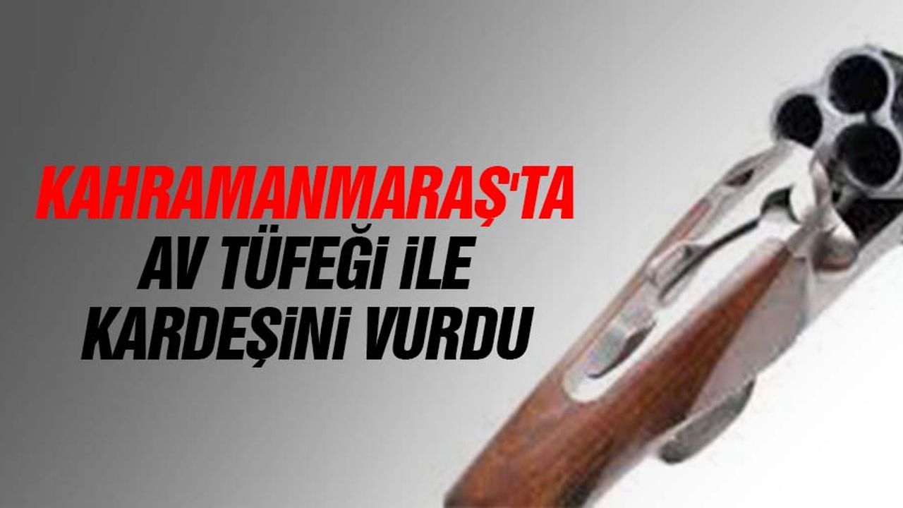 Kahramanmaraş'ta av tüfeği ile kardeşini vurdu