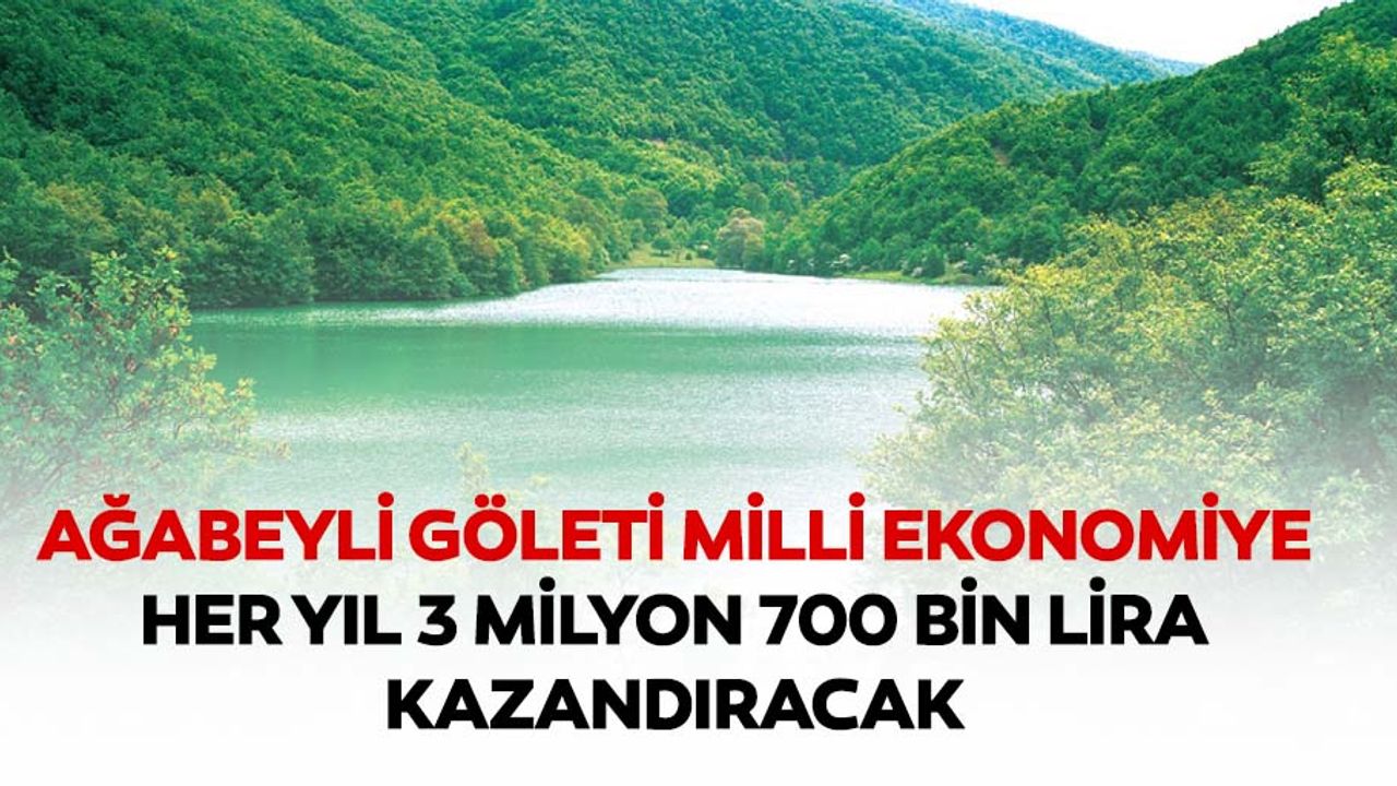 Ağabeyli Göleti Milli Ekonomiye Her Yıl 3 Milyon 700 Bin Lira Kazandıracak