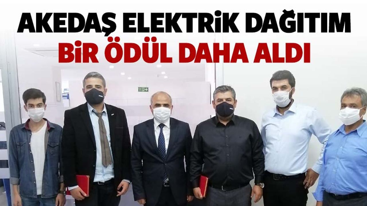 Akedaş Elektrik Dağıtım Bir Ödül Daha aldı