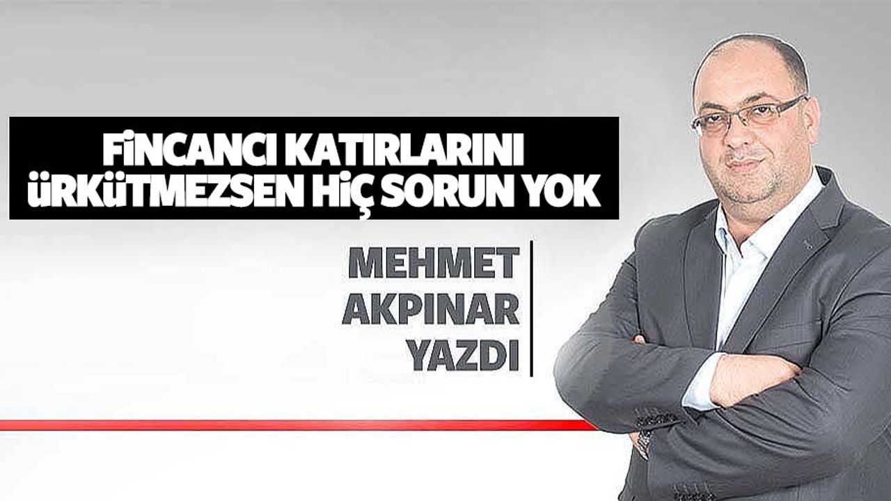 Fincancı katırlarını ürkütmezsen hiç sorun yok