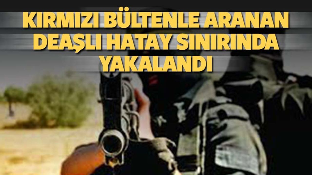Kırmızı bültenle aranan DEAŞLI Hatay sınırında yakalandı