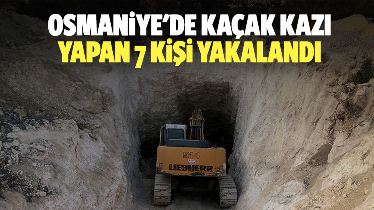 Osmaniye'de kaçak kazı yapan 7 kişi yakalandı