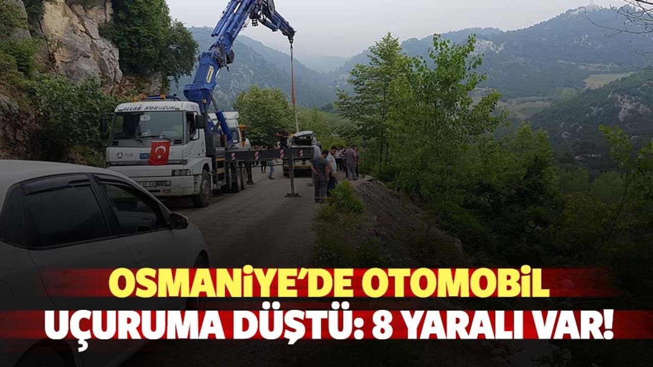 Osmaniye'de otomobil uçuruma düştü: 8 yaralı