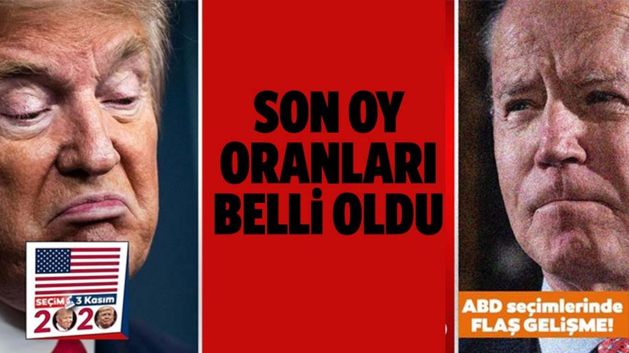 Amerika seçim sonuçları açıklandı! Trump ve Biden oy oranları