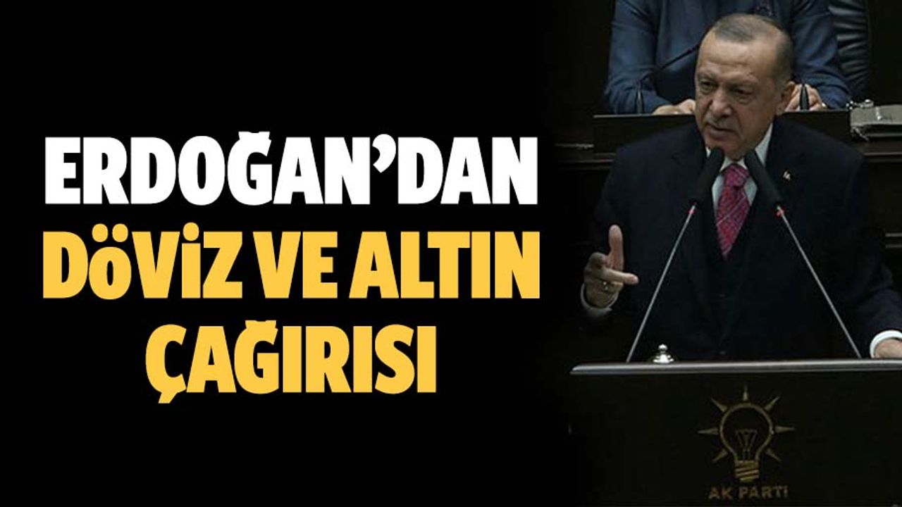 Başkan Erdoğan'dan döviz ve altın çağrısı