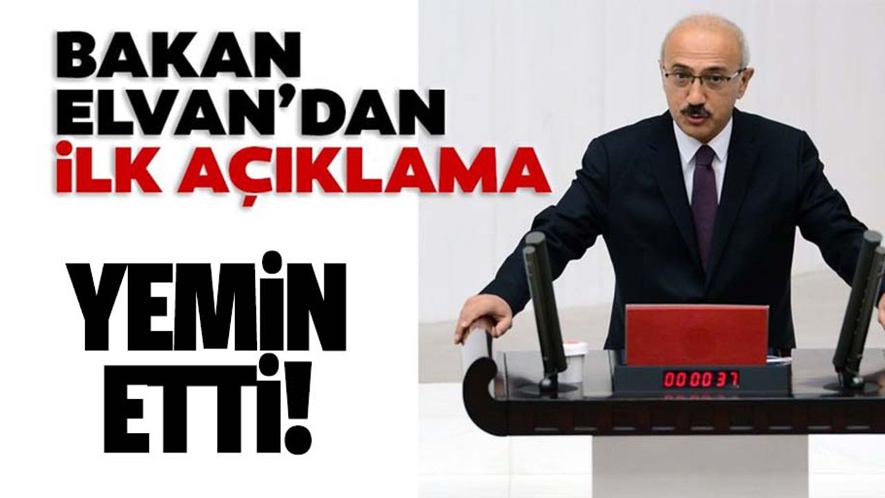 Hazine ve Maliye Bakanı Lütfi Elvan TBMM'de yemin etti, açıklamalarda bulundu...