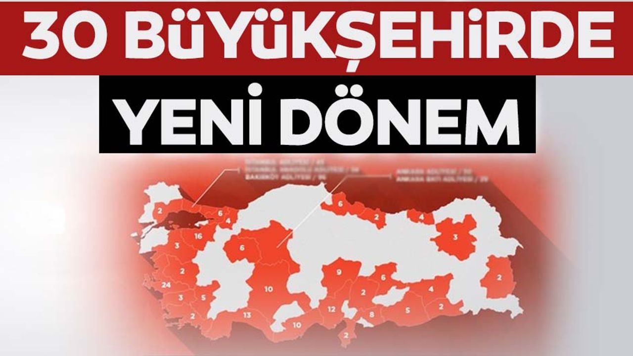 30 büyükşehirde uygulama başladı! E-duruşmalı mahkeme sayısı 405'e yükseldi