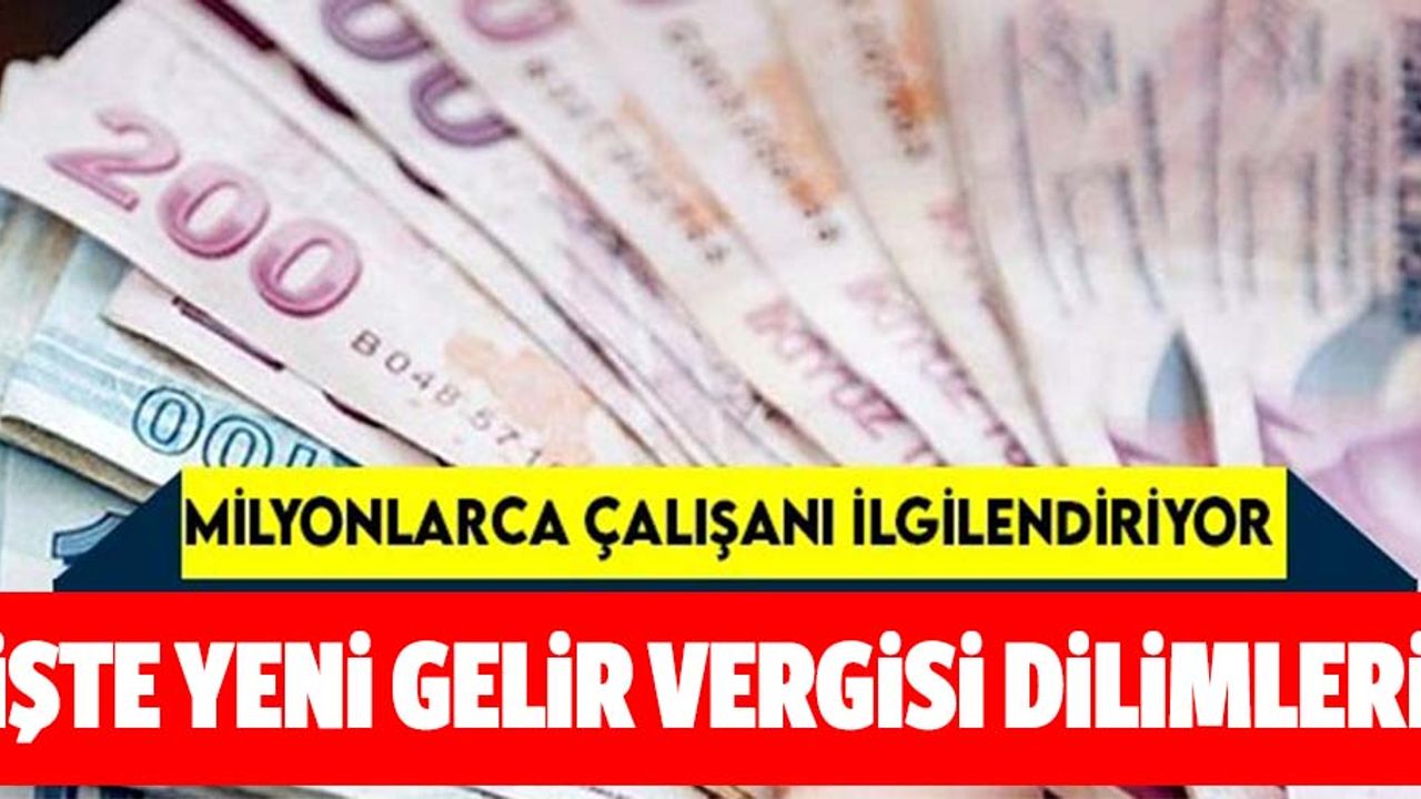 Milyonlarca çalışanı ilgilendiriyor! 2021 yılı gelir vergisi dilimleri belli oldu!