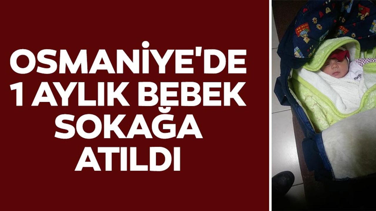 Osmaniye'de 1 aylık bebek sokağa atıldı