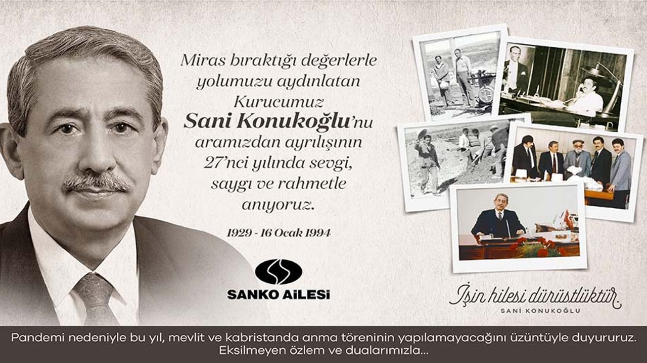 Sani Konukoğlu, vefatının 27'nci yılında anılıyor
