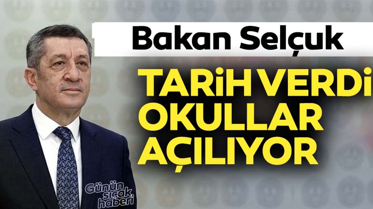 Milli Eğitim Bakanı Ziya Selçuk’tan yüz yüze eğitim açıklaması! Okullar ne zaman ve nasıl açılacak?