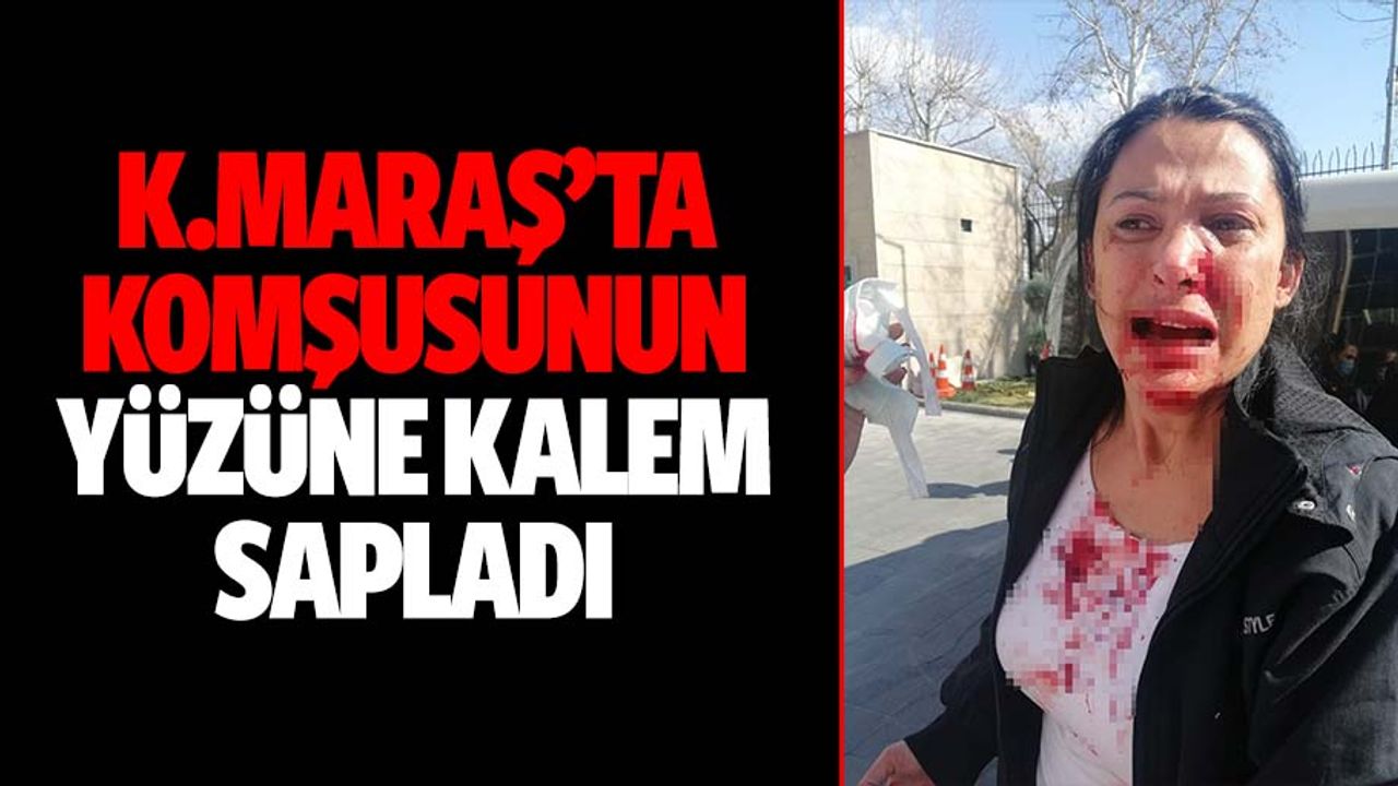 Kahramanmaraş'ta komşusunun yüzüne kalem sapladı