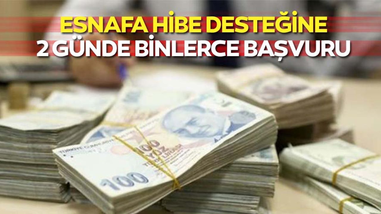 Esnafa hibe desteğine 2 günde binlerce başvuru