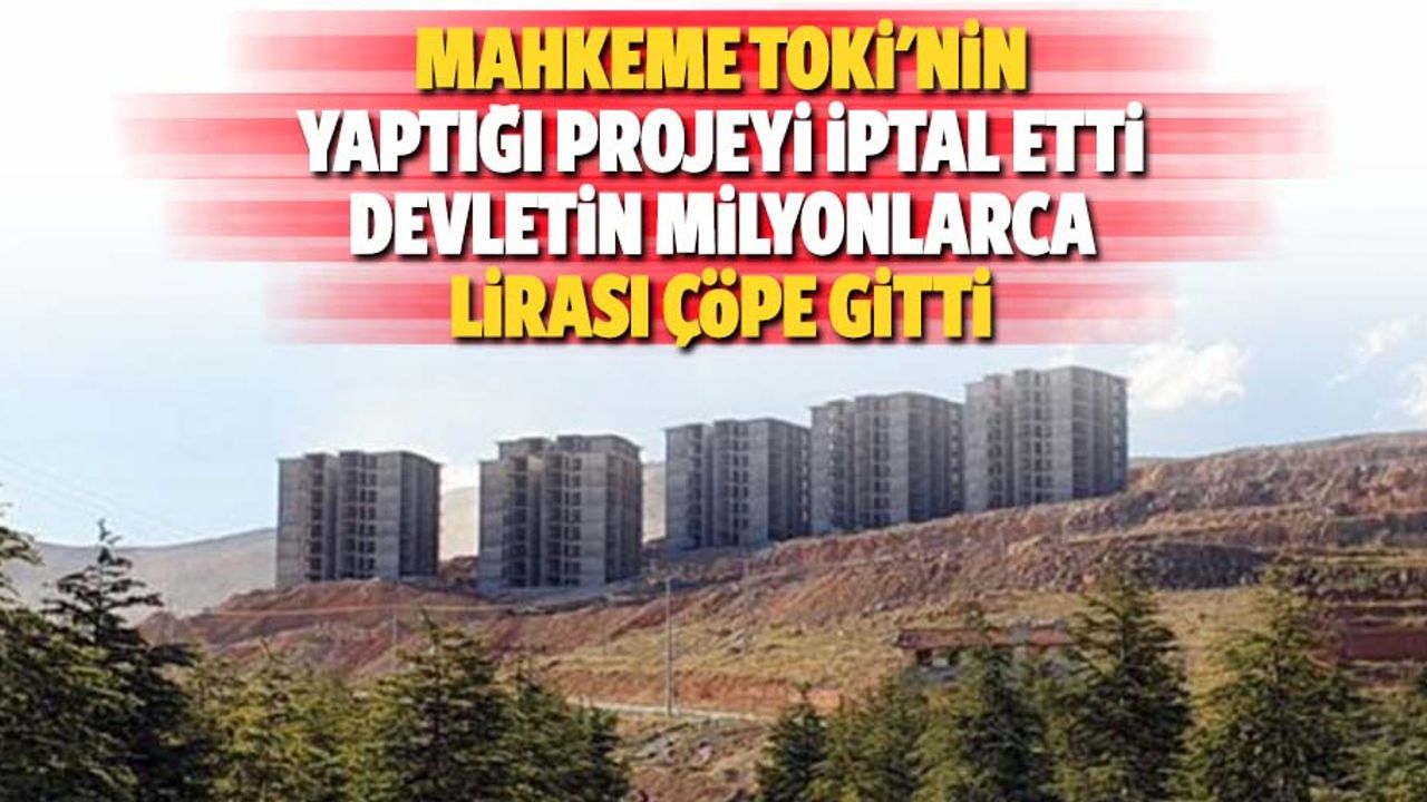 Mahkeme TOKİ'nin yaptığı projeyi iptal etti, devletin milyonlarca lirası çöpe gitti