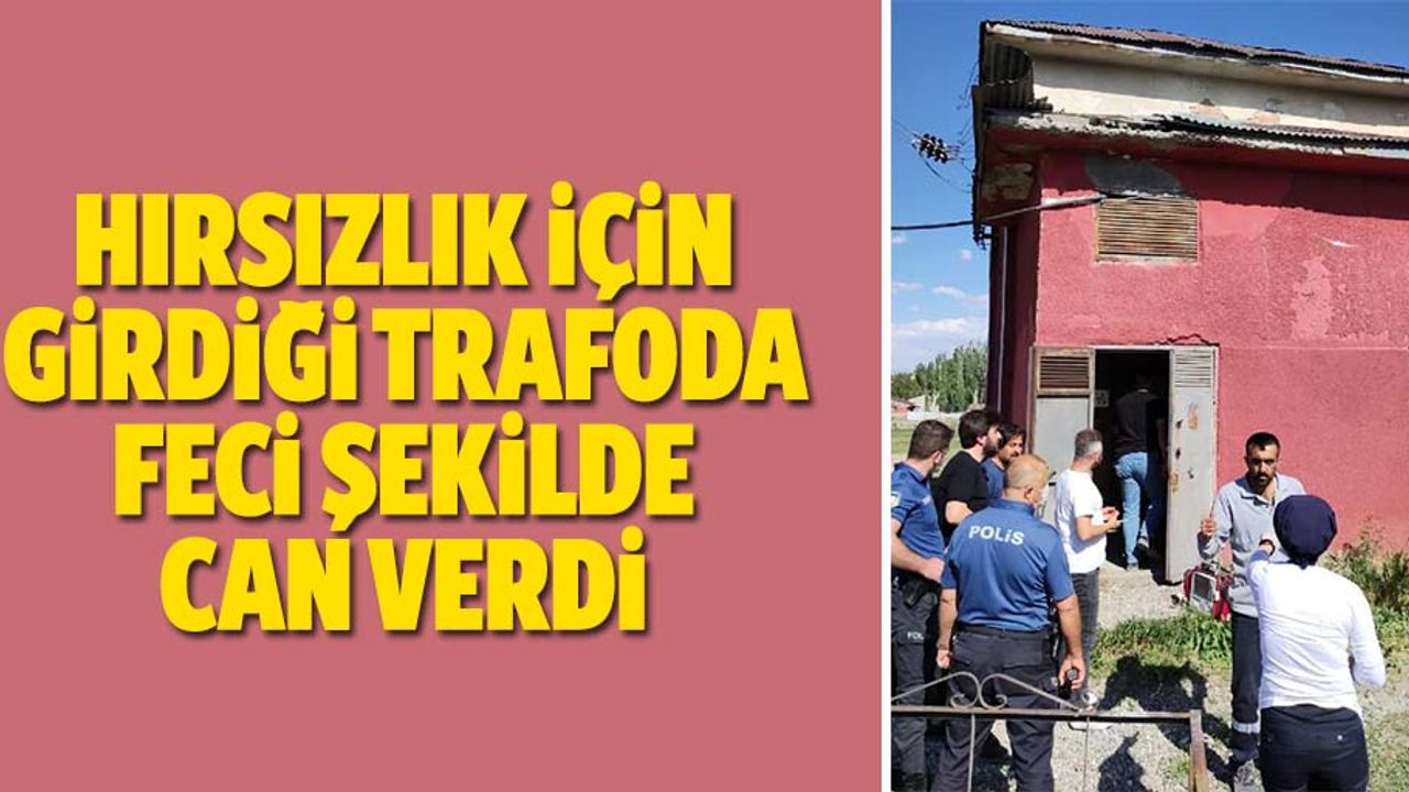 Hırsızlık için girdiği trafoda feci şekilde can verdi