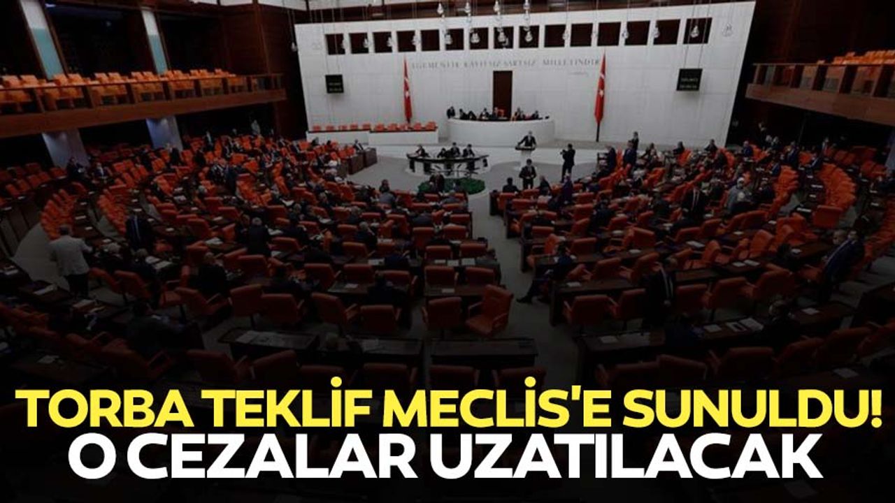 Torba teklif meclis'e sunuldu! O cezalar uzatılacak