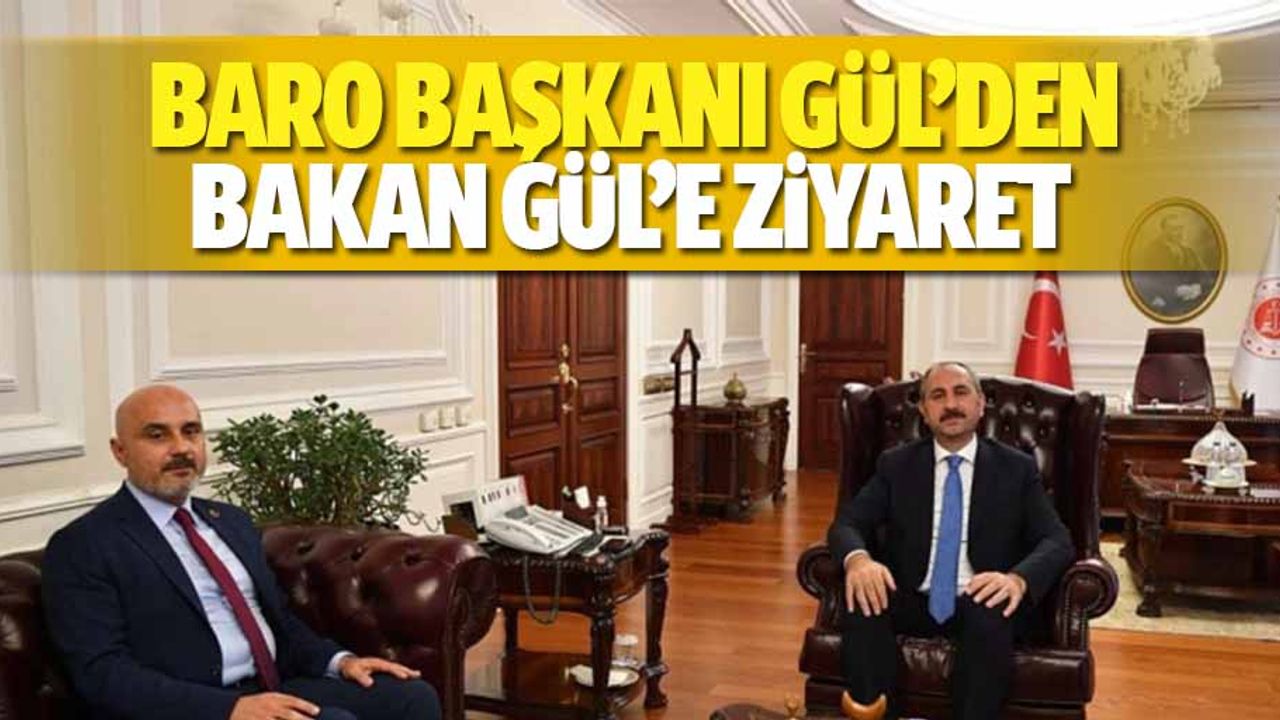 Baro Başkanı Gül’den Bakan Gül’e Ziyaret