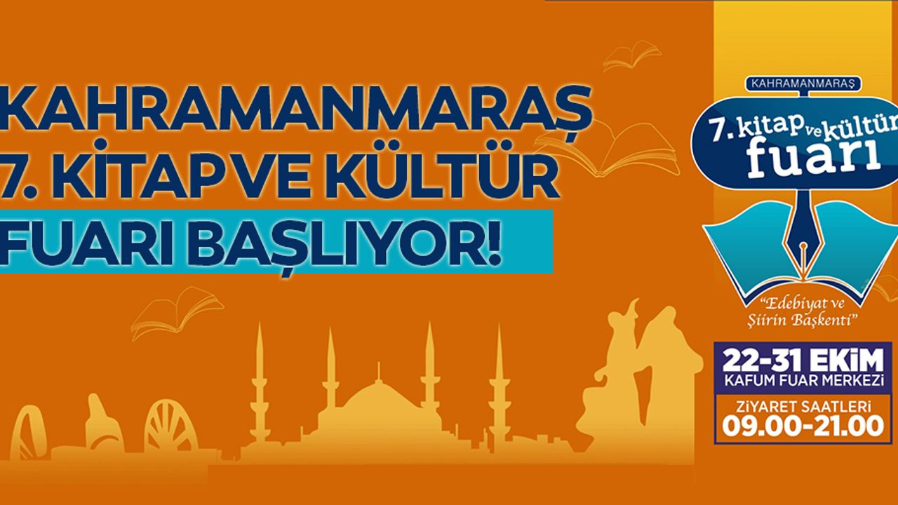 Kahramanmaraş 7. Kitap ve kültür fuarı başlıyor!