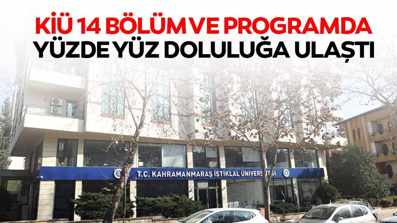 KİÜ 14 bölüm ve programda yüzde yüz doluluğa ulaştı