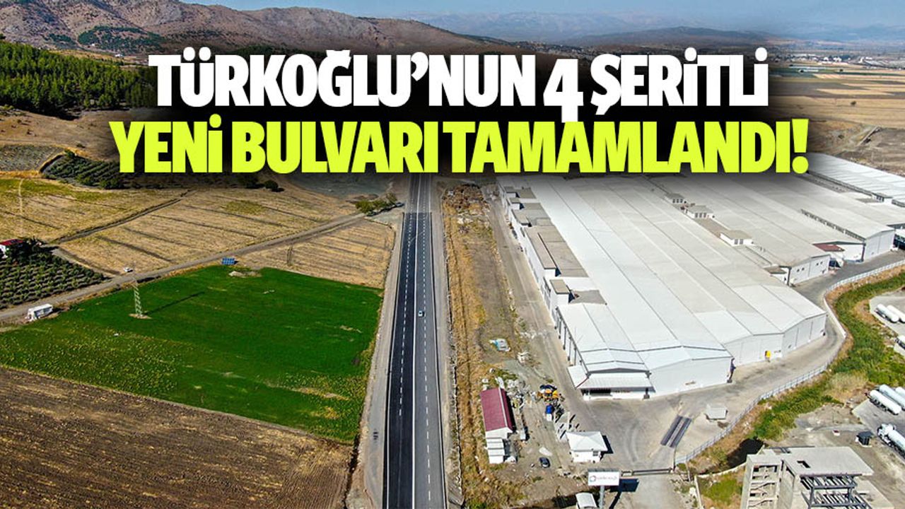 Türkoğlu’nun 4 Şeritli Yeni Bulvarı Tamamlandı