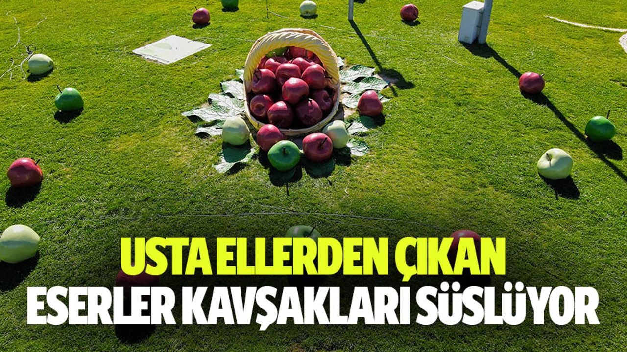Usta Ellerden Çıkan Eserler Kavşakları Süslüyor