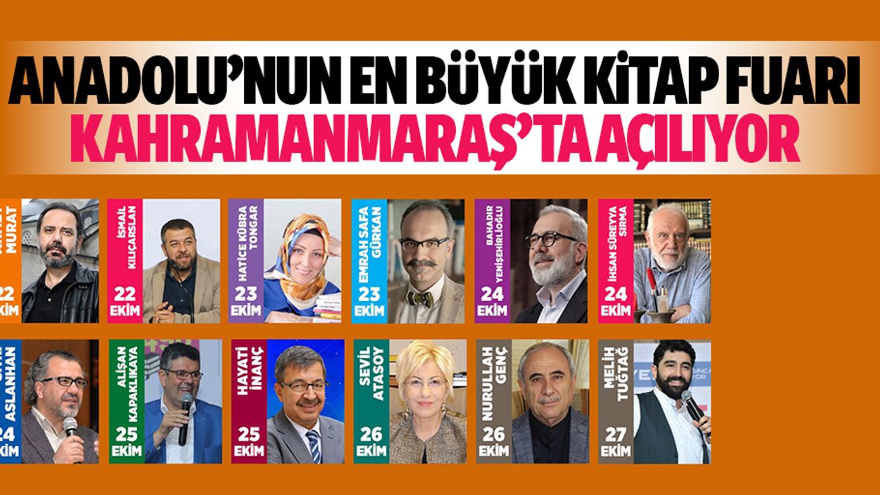 Anadolu’nun En Büyük Kitap Fuarı Kahramanmaraş’ta Açılıyor
