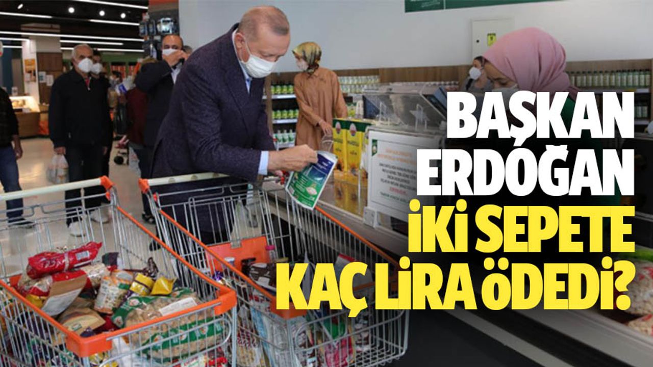 Başkan Erdoğan, 2 sepete kaç lira ödedi?