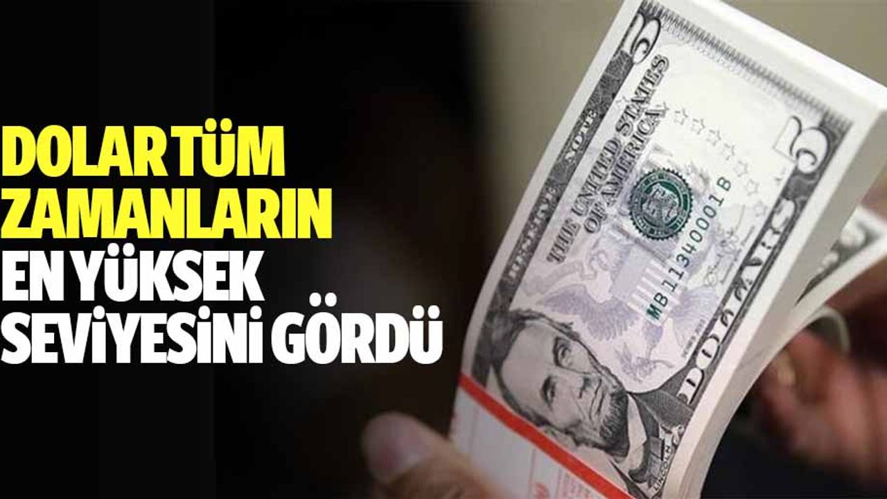 Dolar tüm zamanların en yüksek seviyesini gördü