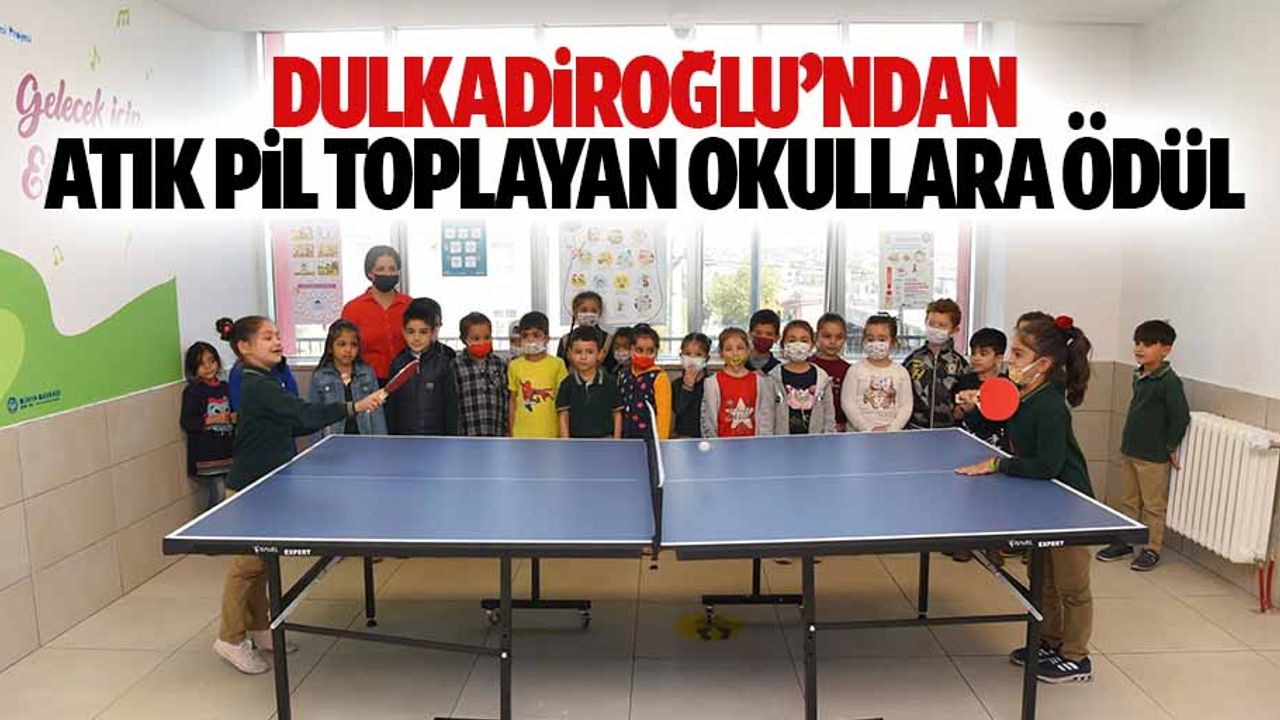 Dulkadiroğlu’ndan Atık Pil Toplayan Okullara Ödül