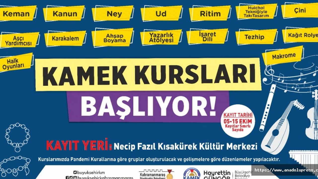 KAMEK Kurslarında Yeni Dönem Başlıyor!