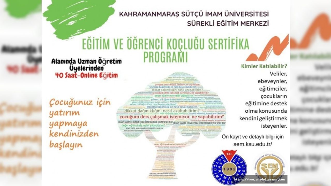 KSÜ’den eğitim ve öğrenci koçluğu programı