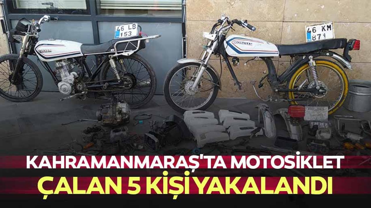 Kahramanmaraş'ta Motosiklet Çalan 5 Kişi Yakalandı