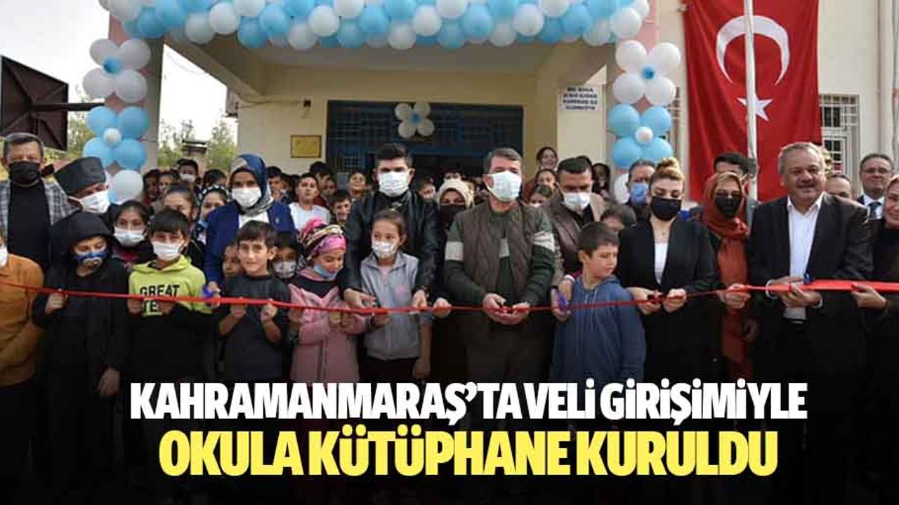 Kahramanmaraş’ta Veli Girişimiyle Okula Kütüphane Kuruldu