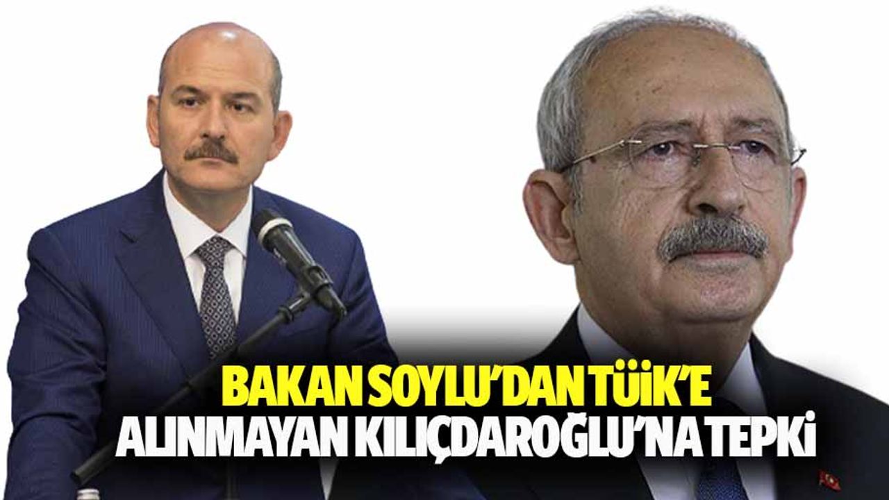 Bakan Soylu'dan TÜİK'e alınmayan kılıçdaroğlu'na tepki