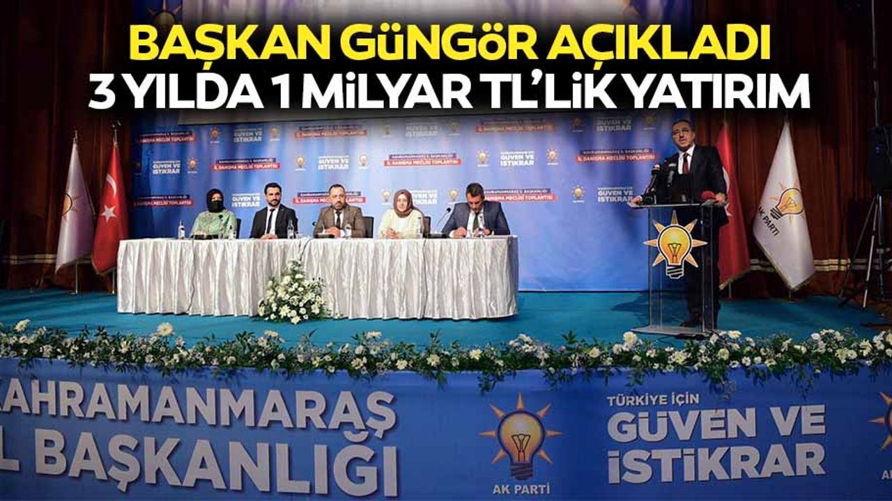 Başkan Güngör Açıkladı, 3 Yılda 1 Milyar Tl’lik Yatırım