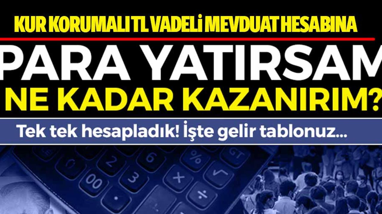İşte olası kur senaryosu ve vadeye göre tüm hesaplar...